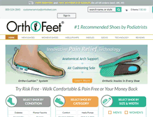 Tablet Screenshot of orthofeet.com